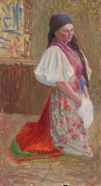 Girl in Czech Traditional Costume by Ivan Zabota